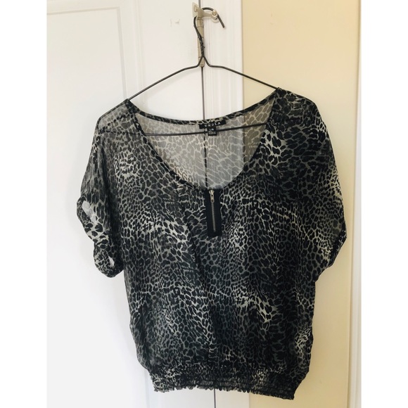 LEOPARD PRINT BLOUSE - Picture 1 of 4